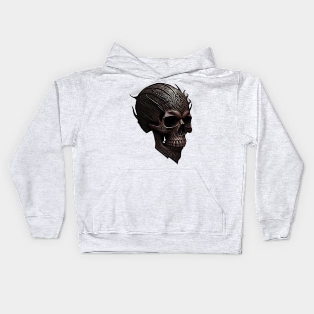 tribal skull #5 Kids Hoodie by Loyal Breed Clothing Company 